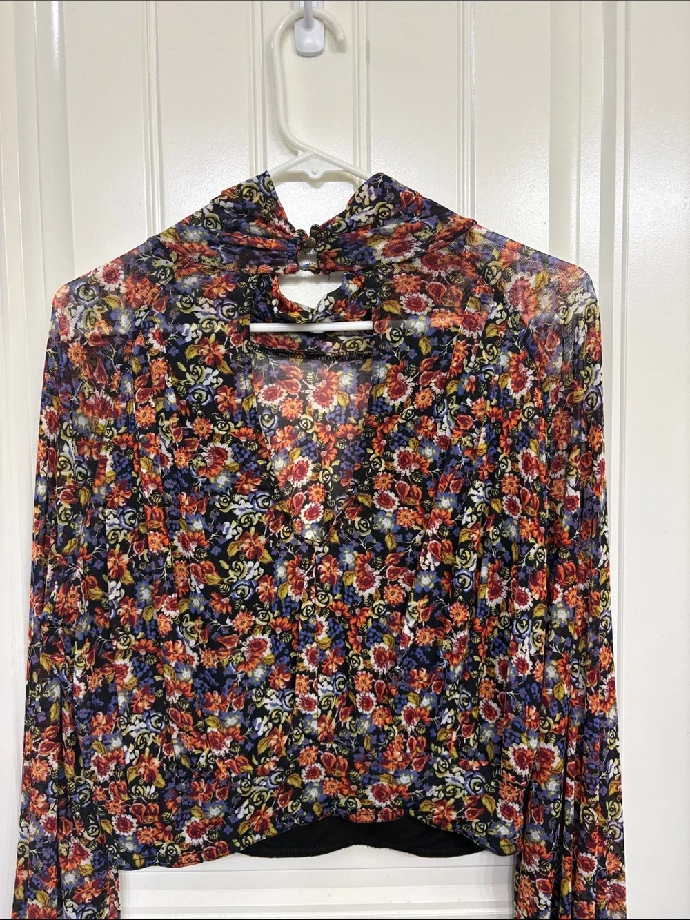 Free People‎ all dolled up floral cropped blouse Size Medium